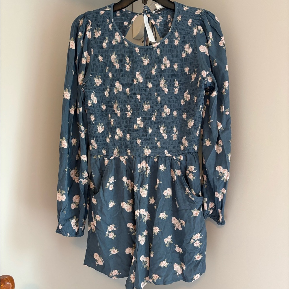 NWT American Eagle Floral Long Sleeve Romper